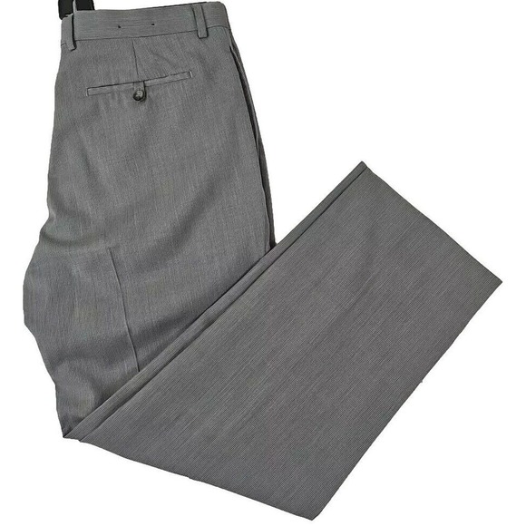 Banana Republic ~Men's Size 35/32~ Gray Striped Prit Modern Fit Wool Blend Pants - Picture 3 of 9